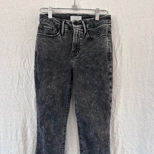 Frame Black Le Crop Mini Boot Jeans